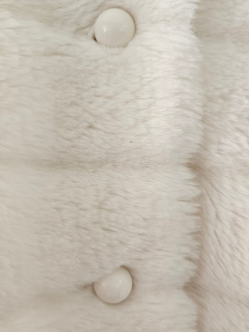 Janie and Jack Bonjour Cream Faux Fur Channel Quilted Jacket Coat Size 3 to 4 - Picture 4 of 11